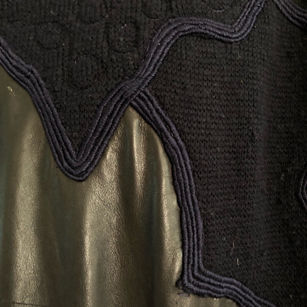 VTG Wool Patchwork Mock Sweater - Picture 6 of 9